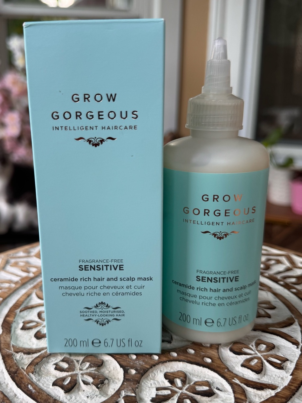Grow Gorgeous Sensitive Fragrance-Free Ceramide Hair & Scalp Mask — NIB 6.7oz